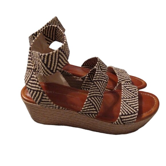 Report  criss cross espadrille Size 9 Cream & Black Boho - Picture 1 of 8